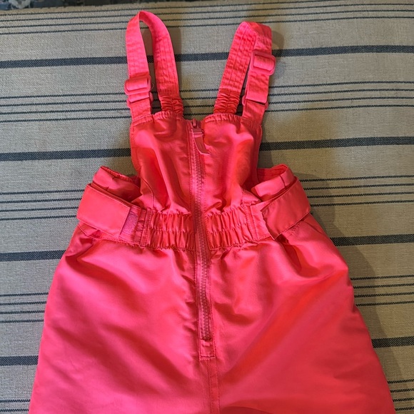 Pink Flower Little Girls Ski Bibs & Jacket - Picture 2 of 15